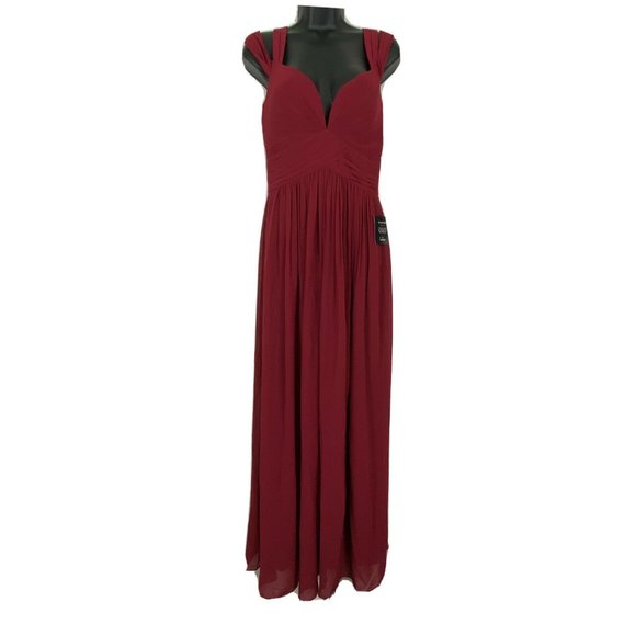 Lulus Bariano Ocean Of Elegance Red Maxi Dress S